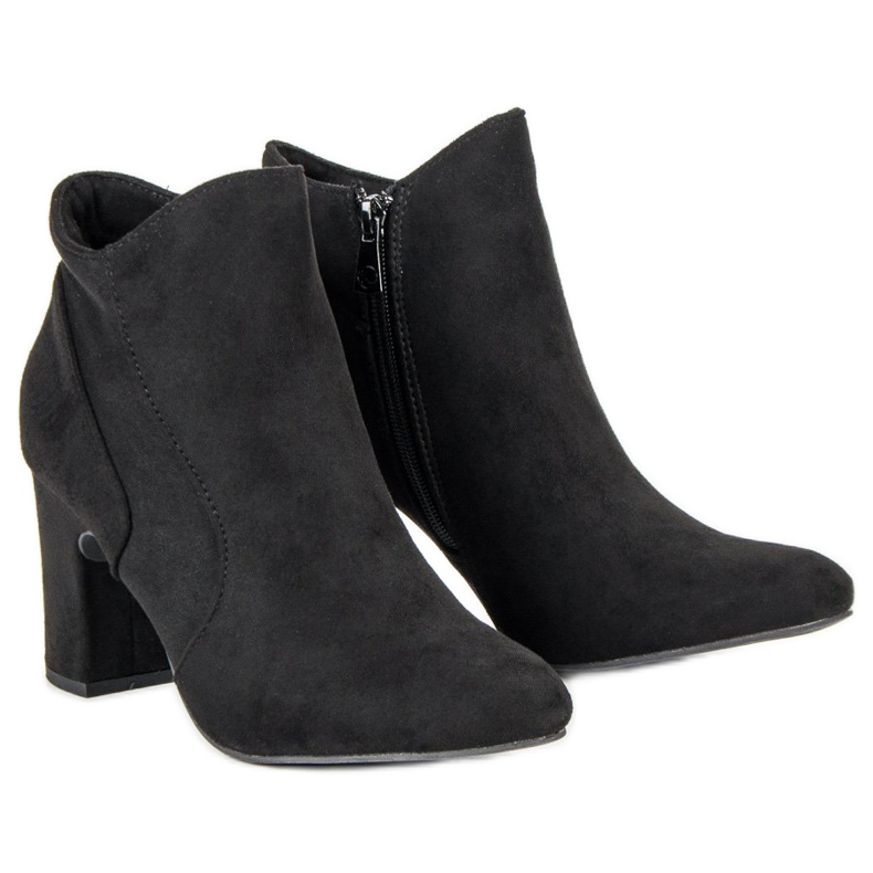 Kylie Elegáns velúr csizma fekete 2
