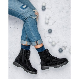 Seastar Divatos munkáscsizma fekete 1