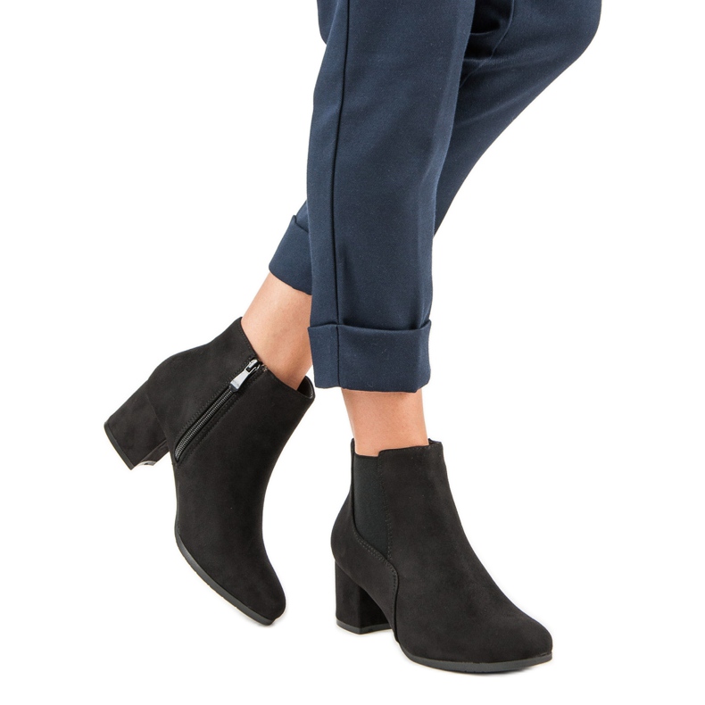 Nio Nio Fekete velúr Chelsea csizma 1