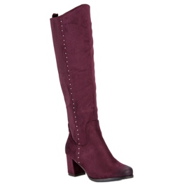 Kényelmes VINCEZA magas sarkú csizma piros 1 Kényelmes VINCEZA magas sarkú csizma piros 1