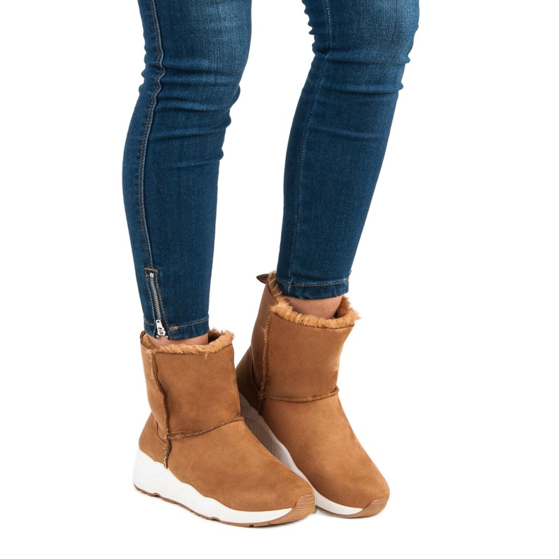 Teves hócsizma barna 2