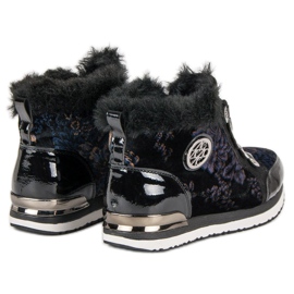 Aclys Divatos kötött cipők fekete sokszínű 1