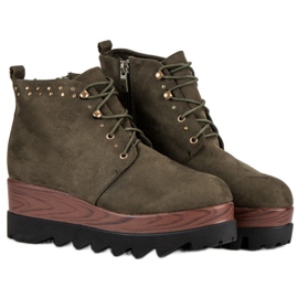 Kylie Velúr ék csizma zöld 1 Kylie Velúr ék csizma zöld 1