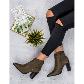 Kylie Khaki velúr csizma sokszínű zöld 1