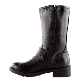 Fekete csizma nőknek 7317-PG Black 1 Fekete csizma nőknek 7317-PG Black 1