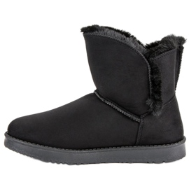 Kylie Velúr Mukluki fekete 1