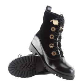 Velúrmunkások fekete gombokkal R113p Fekete 2