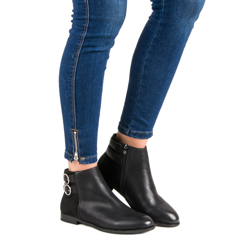 Super Mode Fekete alacsony csizma 1