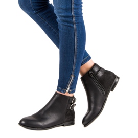 Super Mode Fekete alacsony csizma 2