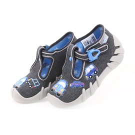 Befado 110P341 szürke gyermekpapucs kék 3 Befado 110P341 szürke gyermekpapucs kék 3