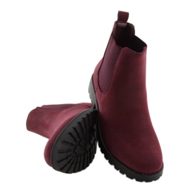 Barnásbarna színű női csizma SP16 WINE-RED piros 1
