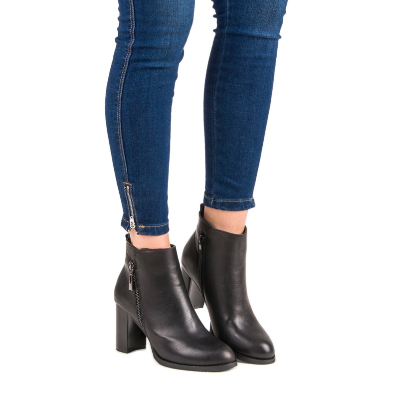 Super Mode Fekete magas sarkú csizma 1