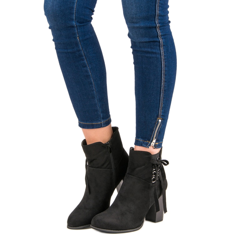 Super Mode Fekete bokacsizma az oszlopon 1