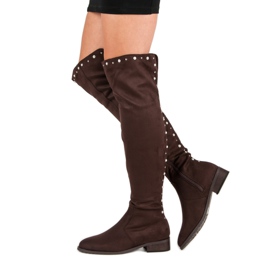 Cm Paris Combig érő csizma gyöngyökkel barna 1