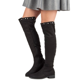 Cm Paris Combig érő csizma gyöngyökkel fekete 2