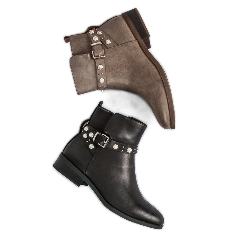 Super Mode Csizma gyöngyökkel fekete 1