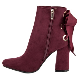 Ideal Shoes Szexi csizma a poszton piros 1