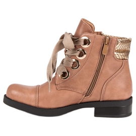 Bestelle Púderes csizma lapos sarkon rózsaszín 1