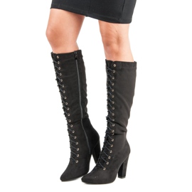 Cm Paris Fűzős csizma fekete 1