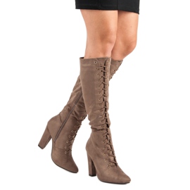 Cm Paris Fűzős csizma barna 1