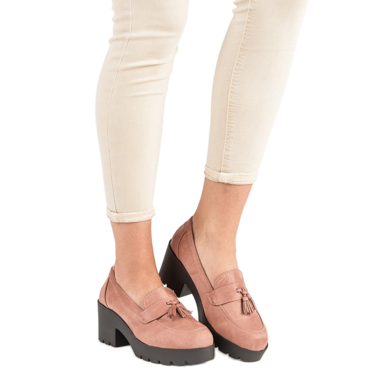 Ch. Creation Stílusos mokaszin cipő rózsaszín 2