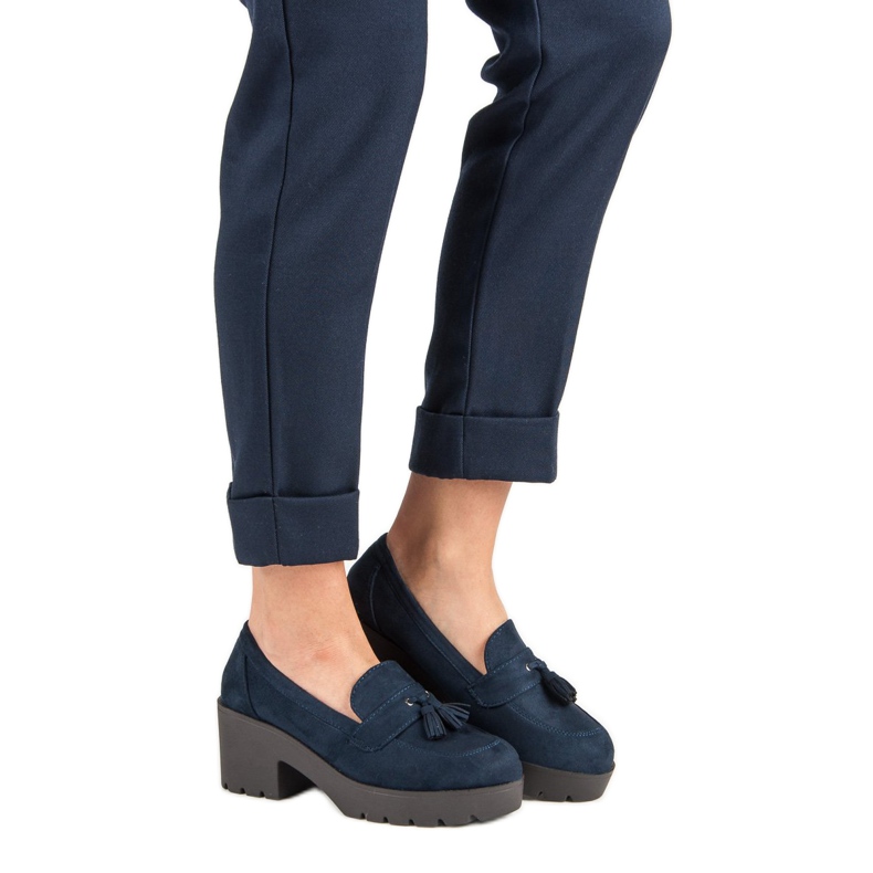 Ch. Creation Stílusos mokaszin cipő kék 2