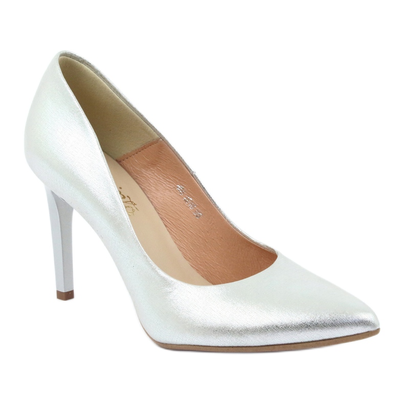 Espinto Női bőr szivattyúk ezüst fém 456/166 1