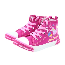 American Club Rózsaszín tornacipő amerikai TEN13 cipzárral kék 3