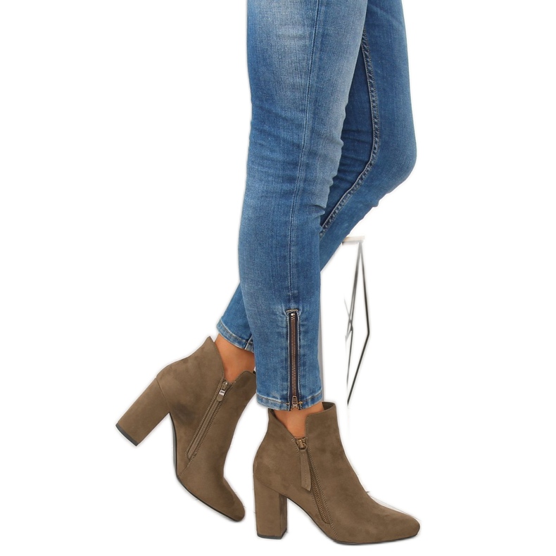 Barna magas sarkú csizma 6900 Khaki 2