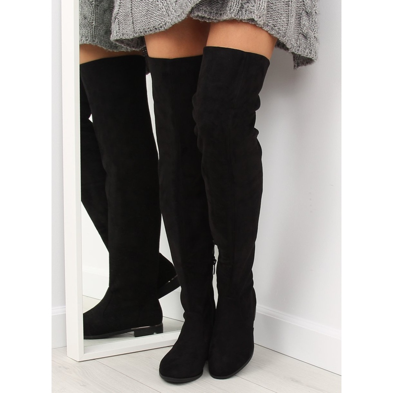 Fekete női combcsizma 7570-PG fekete 1