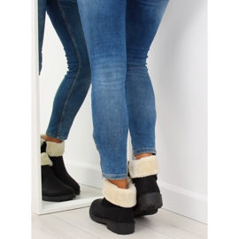 Fekete ZY9210 Fekete vastag szigetelésű csizma 2