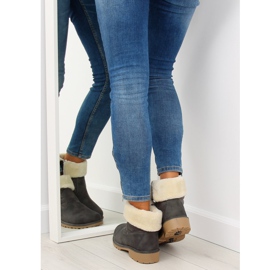 Szürke ZY9210 Szürke vastagon szigetelt csizma 2