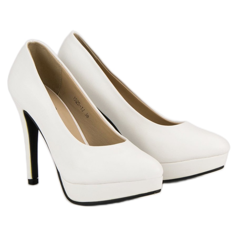 J. Star Szexi magassarkú a platformon fehér 1