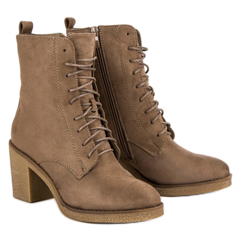 Super Mode Kötve csizma a poszton barna 1