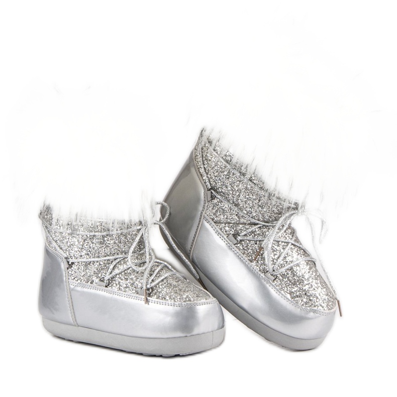 Divatos hócsizma szürke 2