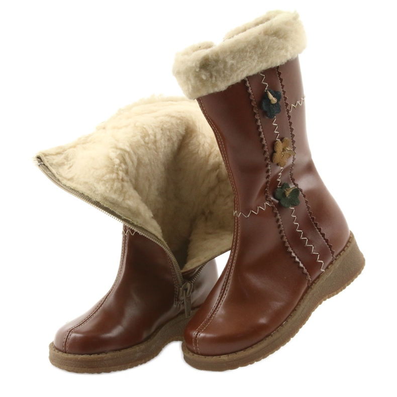 Zawadka Lányos csizma szőrmével Zawatka barna 4