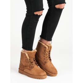 Forever Folie Meleg velúr csizma barna 2