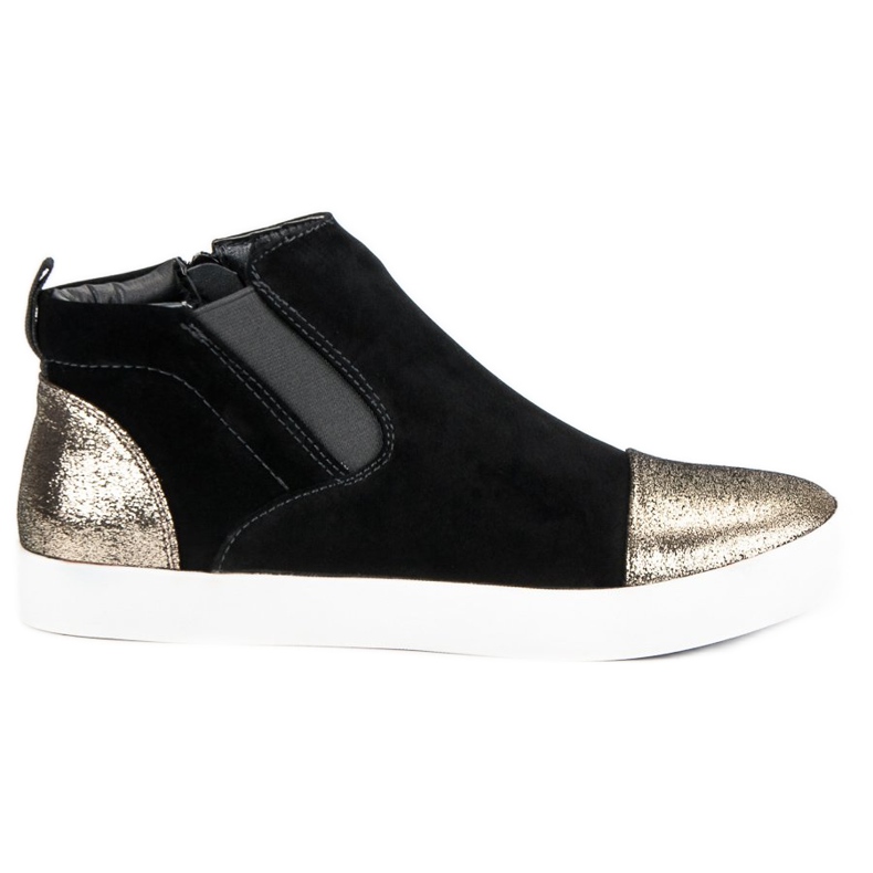 J. Star Elegáns női cipők fekete sárga 1