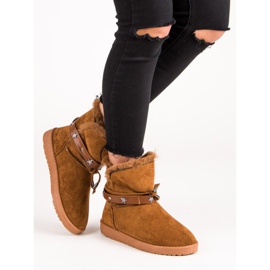 Díszített Mukluki barna 2