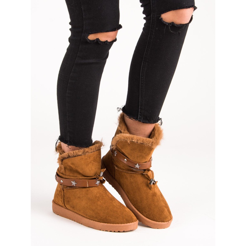 Díszített Mukluki barna 1