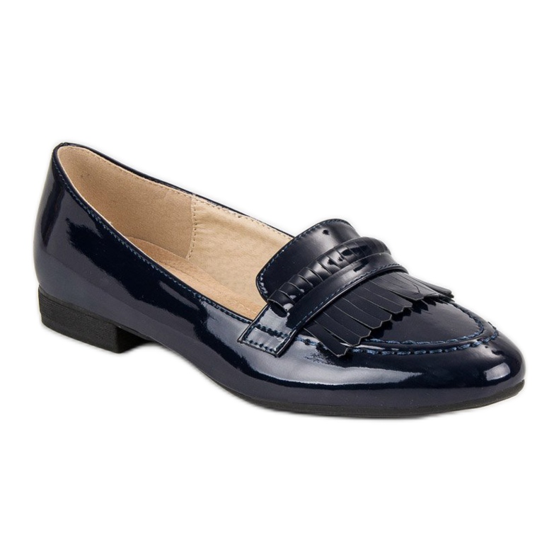 Lakkozott mokaszinok kék 1