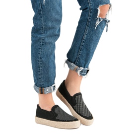 J. Star Sliponok kristályokkal fekete 1