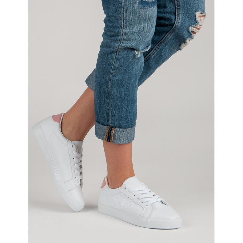 Fehér sportcipő rózsaszín 1