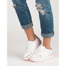 Fehér sportcipő sárga rózsaszín 2