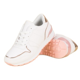 Fehér sportcipő sárga rózsaszín 6