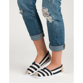 Comer Csíkos Slipons fehér barna sokszínű 2