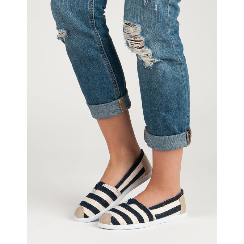 Comer Csíkos Slipons fehér barna sokszínű 2