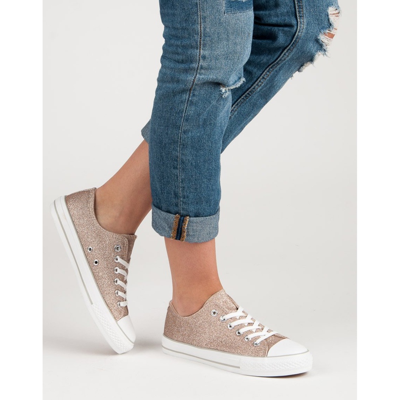 Csillogó cipők sárga 1