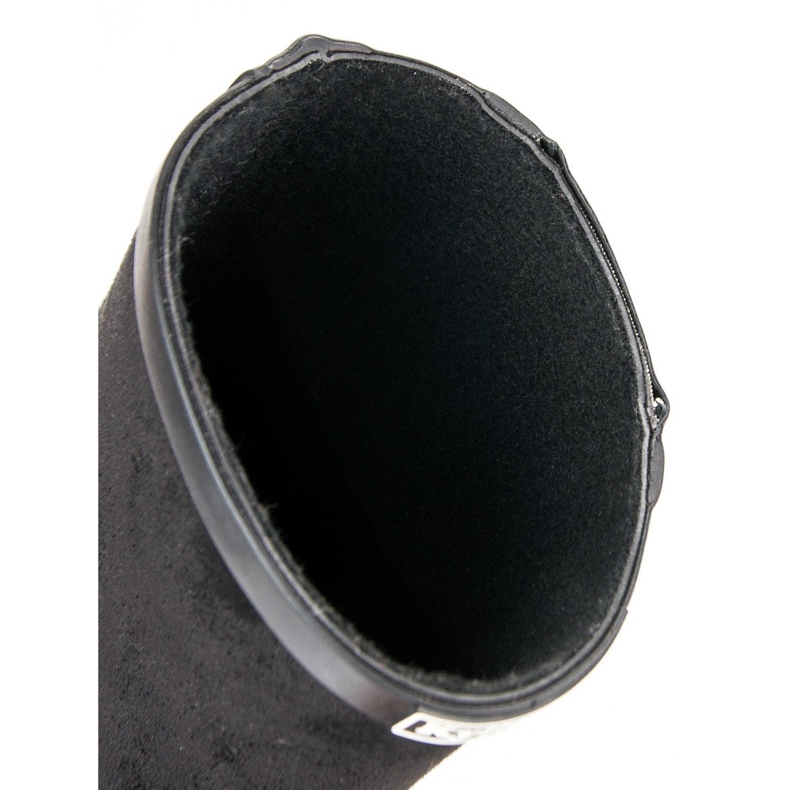 Kylie Suede galoshes dekoratív cipzárral fekete 1