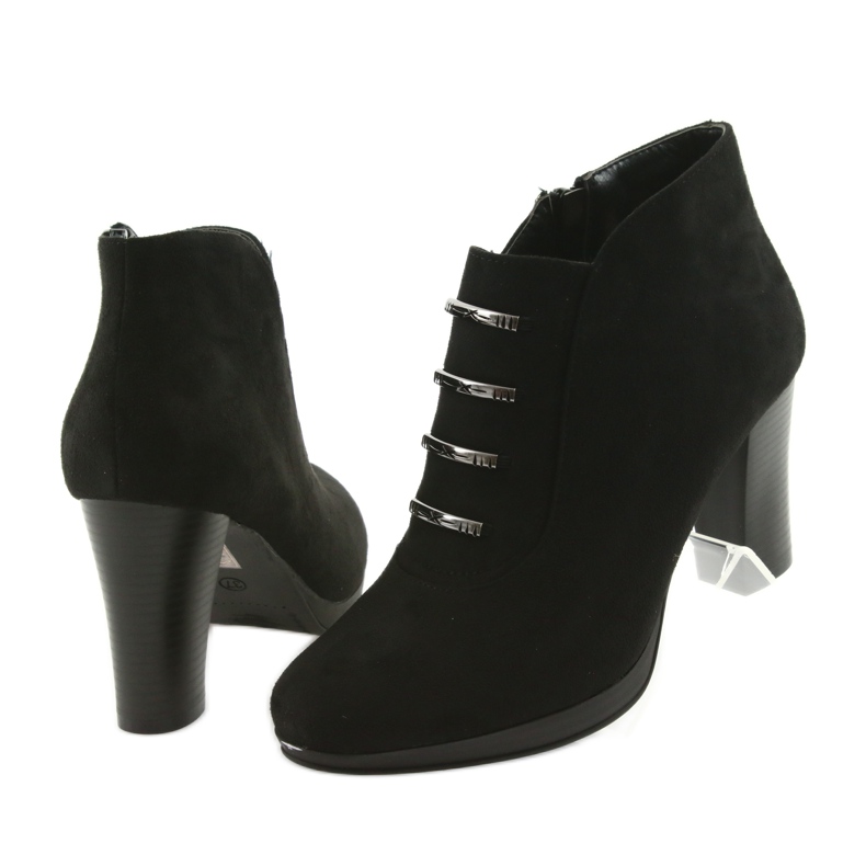 M.Daszyński Daszyński velúr csizma a poszton fekete 4